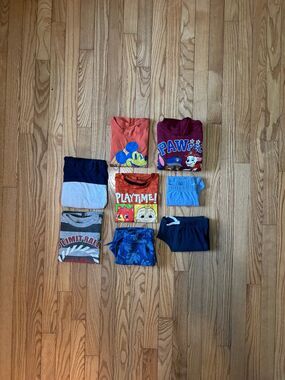 Boys outfit set cartoon tv mix match tshirts hoodie shorts pants school casual